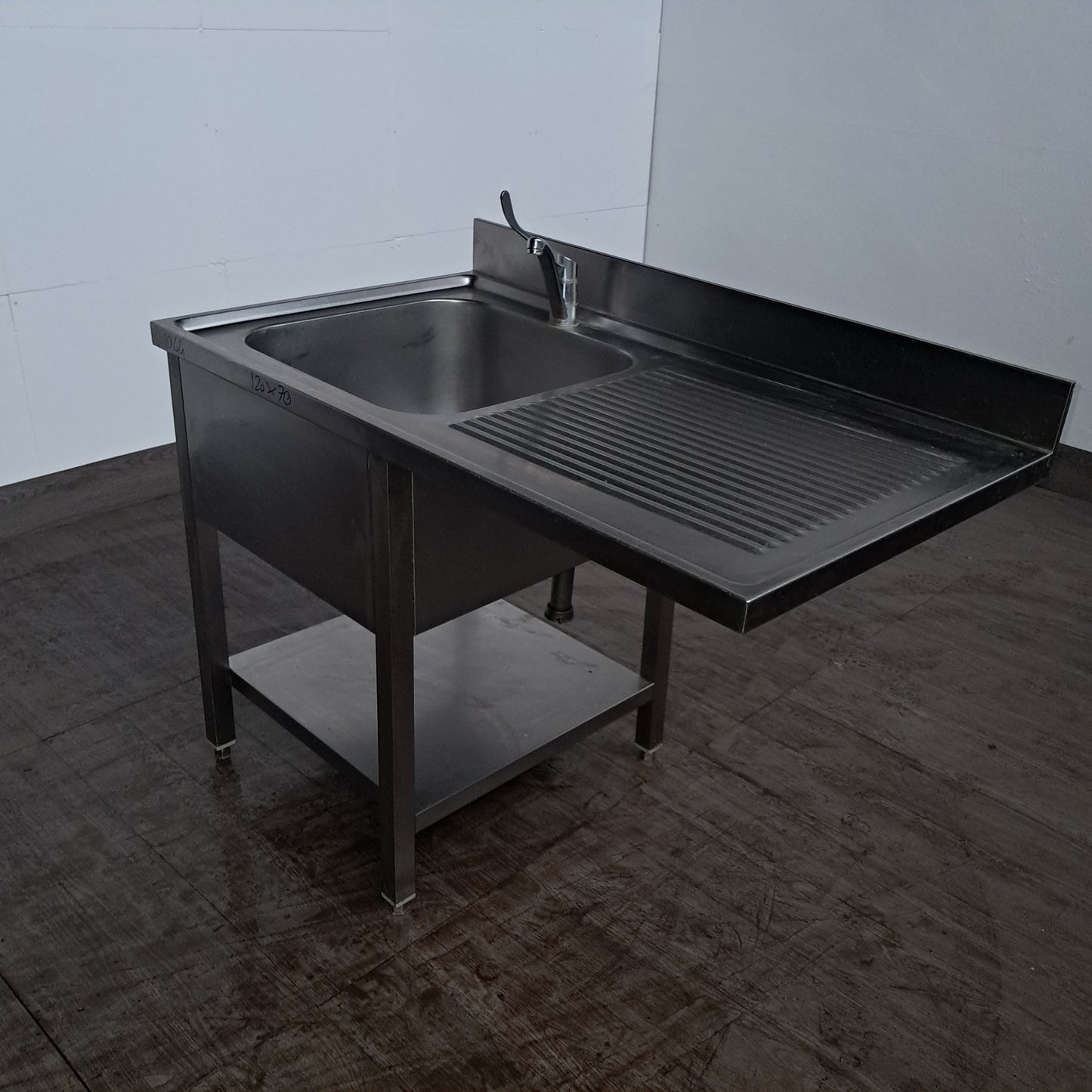 Lavandino usato 1 vasca ,spazio lavasttoviglie ( vasca 50x50x30) misure L 120 P 70 Alto 85 Attrezzatura da ristorazione usata Sd Service Store