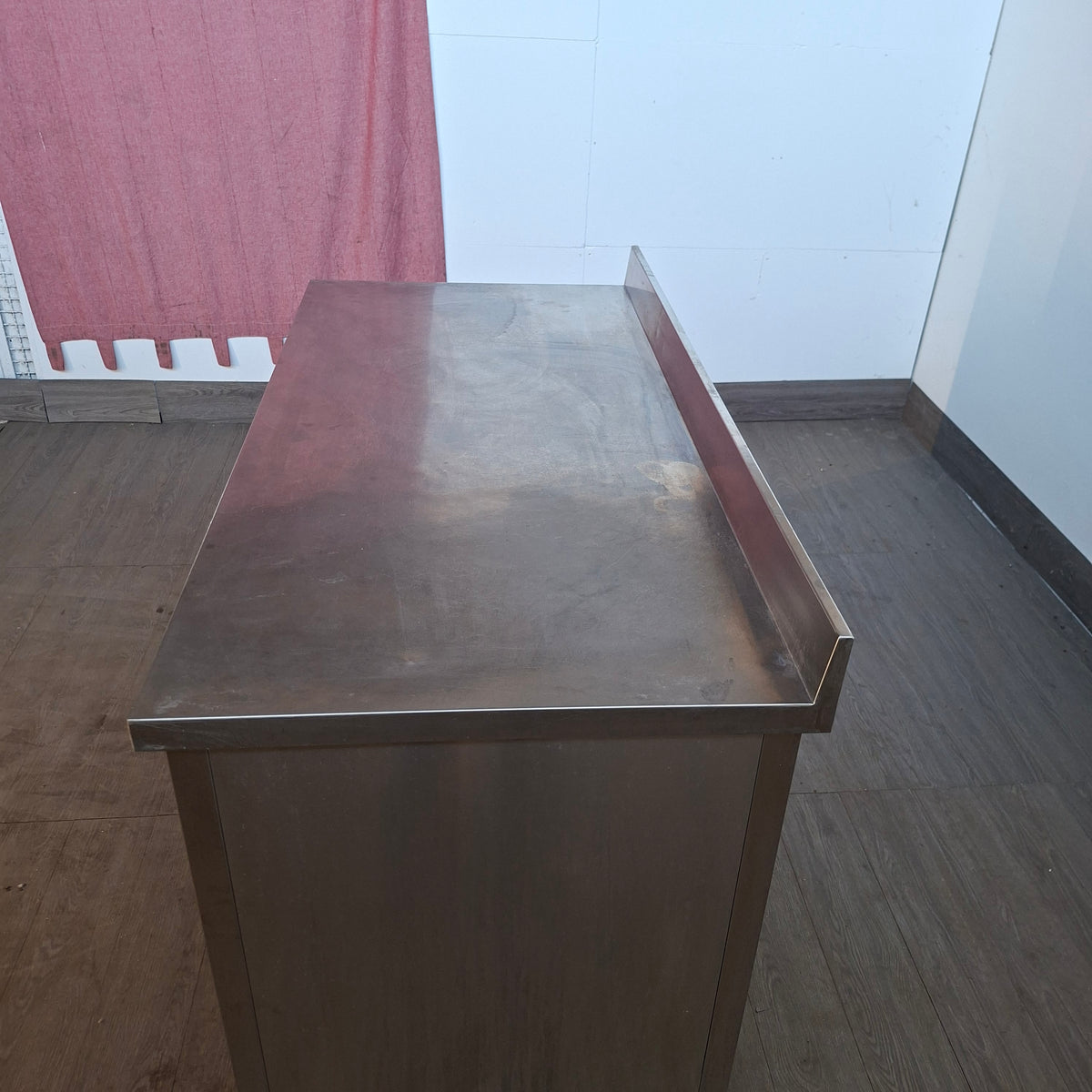 Banco in acciaio per ristorante 2 sportelli L 140 P 70 H 85 Attrezzatura da ristorazione usata Sd Service Store