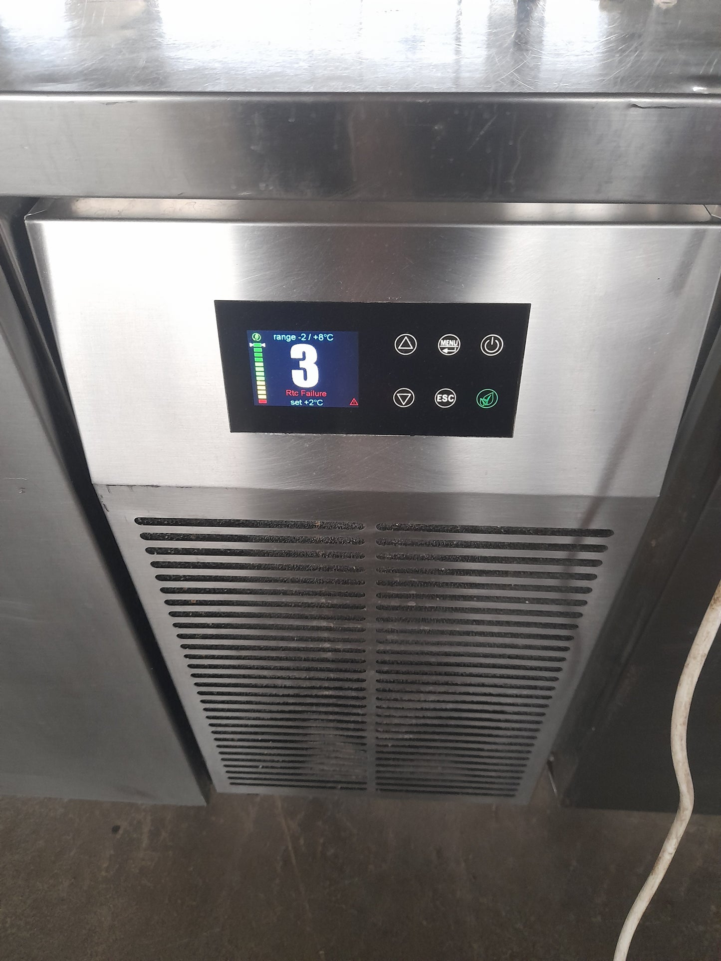 Banco frigorifero positivo usato in acciaio inox aisi 304 con 1 sportello Marca HIBER (vasca 50x50x25) misure L 195 P 70 Alto 85 Attrezzatura da ristorazione usata Sd Service Store