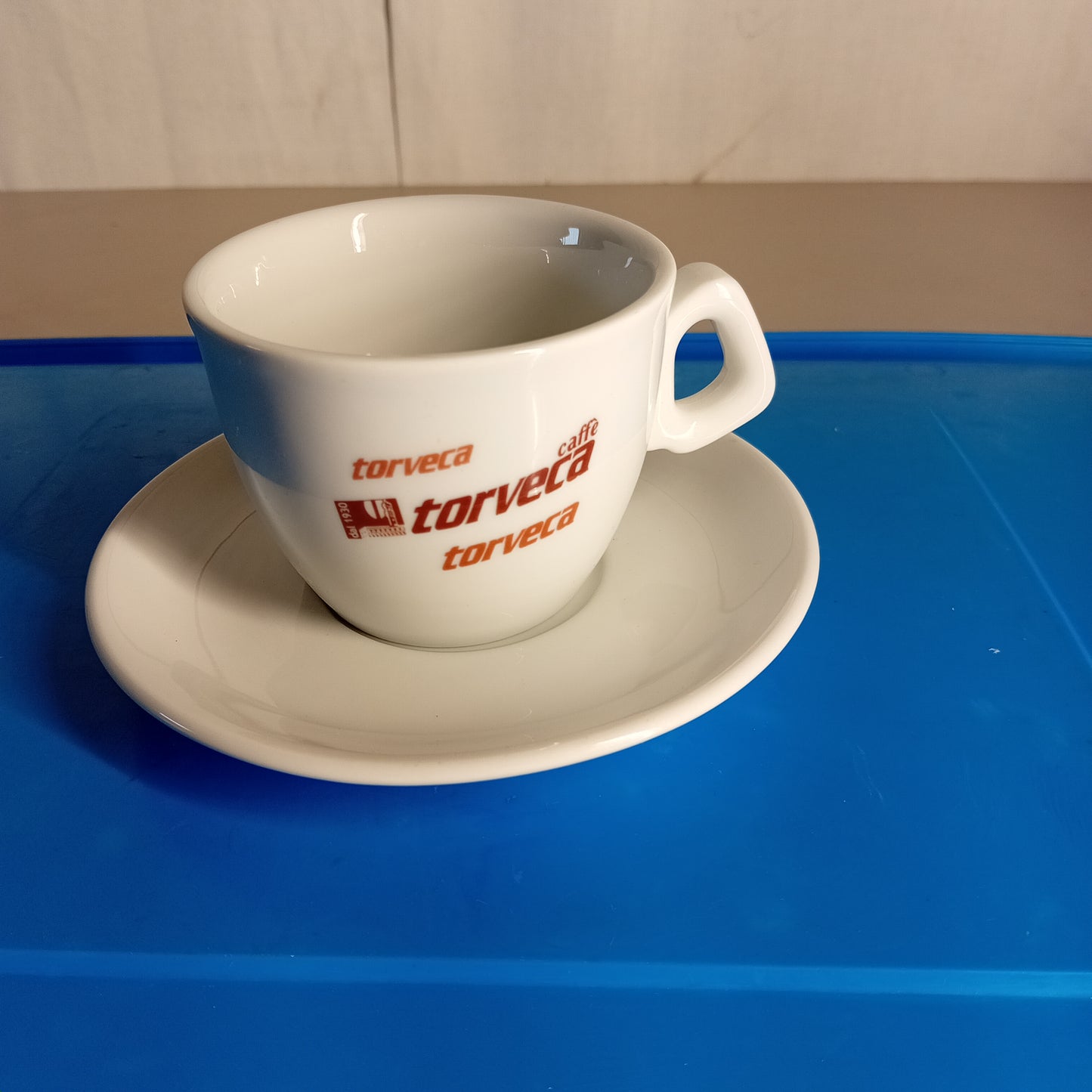 Tazze per cappuccino usate "Torveca", vendute in blocco con il proprio piattino, 10 pezzi Attrezzatura da ristorazione usata Sd Service Store