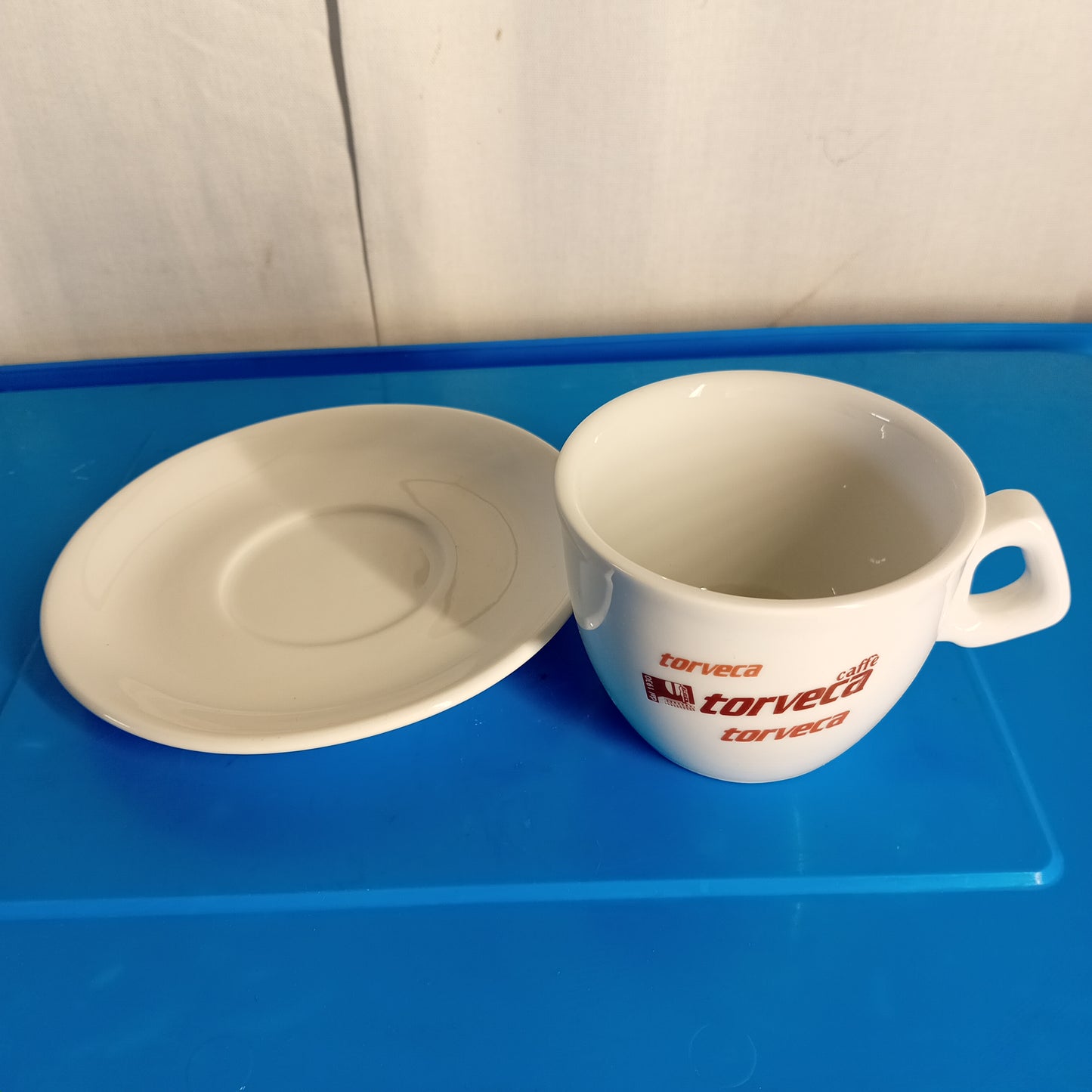 Tazze per cappuccino usate "Torveca", vendute in blocco con il proprio piattino, 10 pezzi Attrezzatura da ristorazione usata Sd Service Store