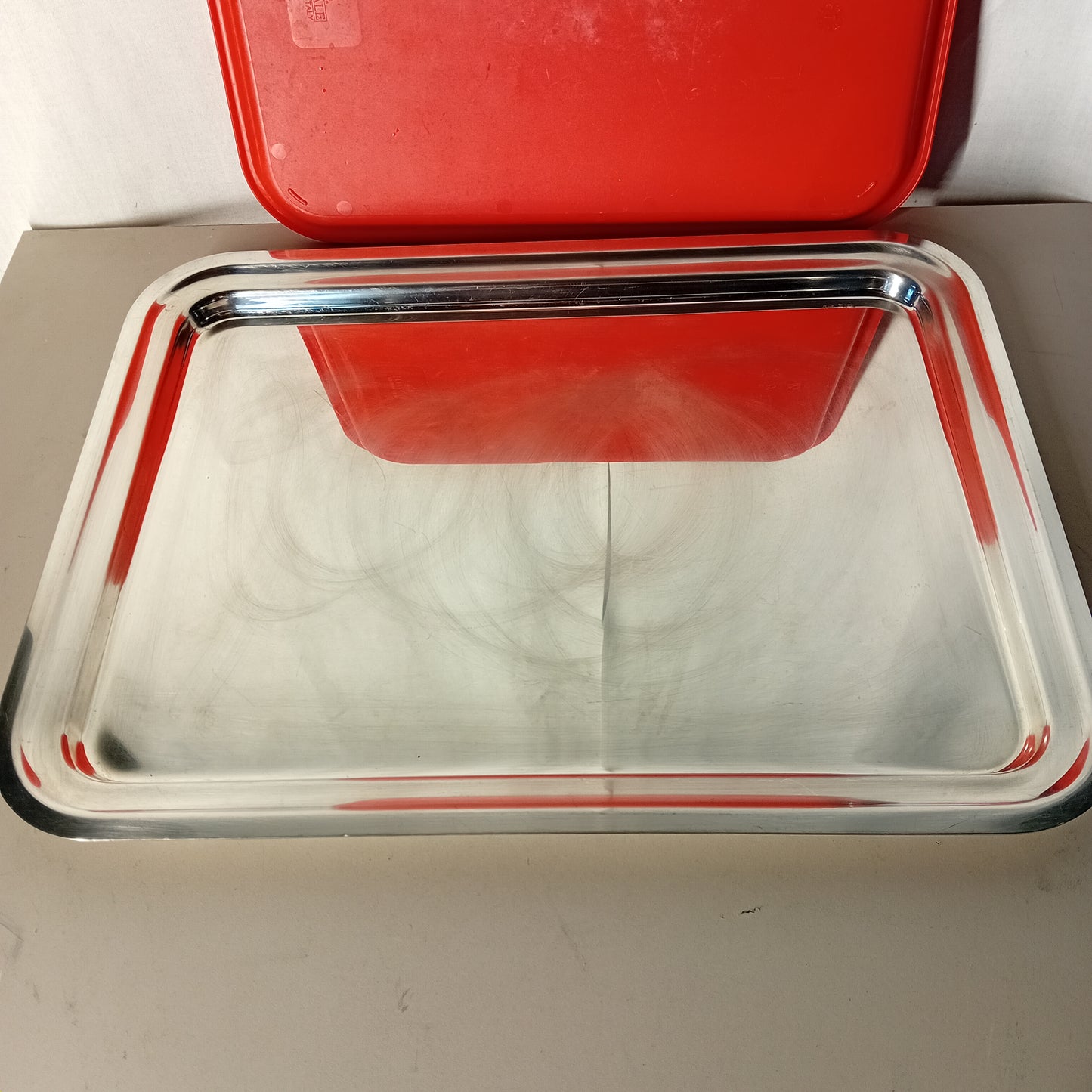 Vassoio usato Sambonet in inox argentato, 50x38cm Attrezzatura da ristorazione usata Sd Service Store