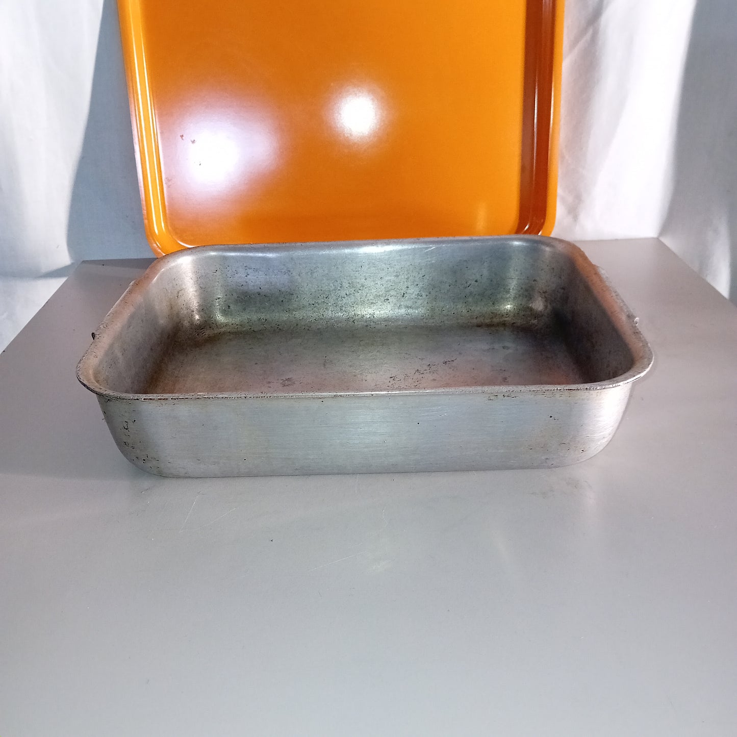 Teglia in alluminio usata con manici Agnelli , 39x28 cm , altezza 7 cm Sd Service Store