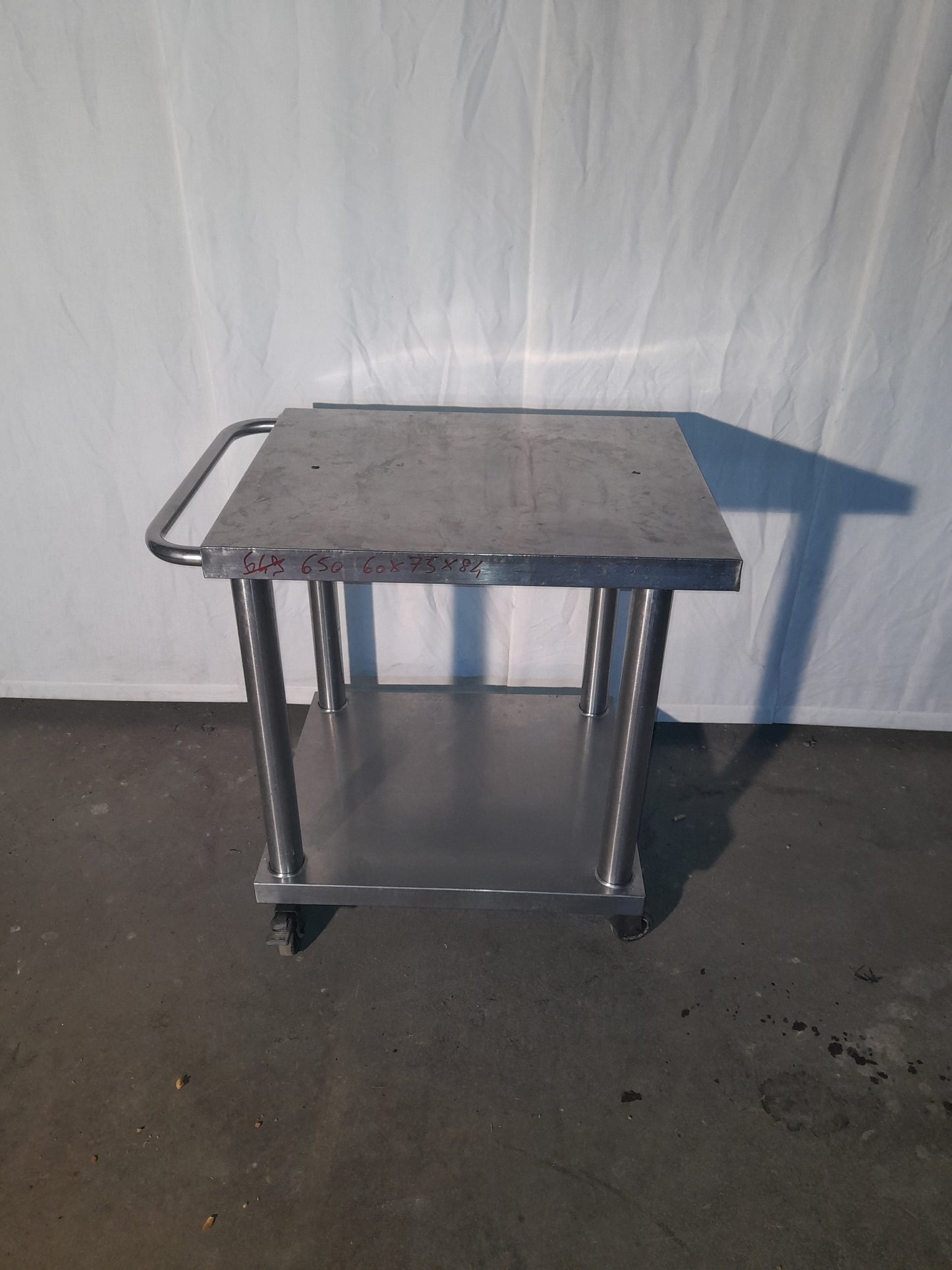 Carrello usato in acciaio inox aisi 304 misure L60 P75 Alto 84 Attrezzatura da ristorazione usata Sd Service Store