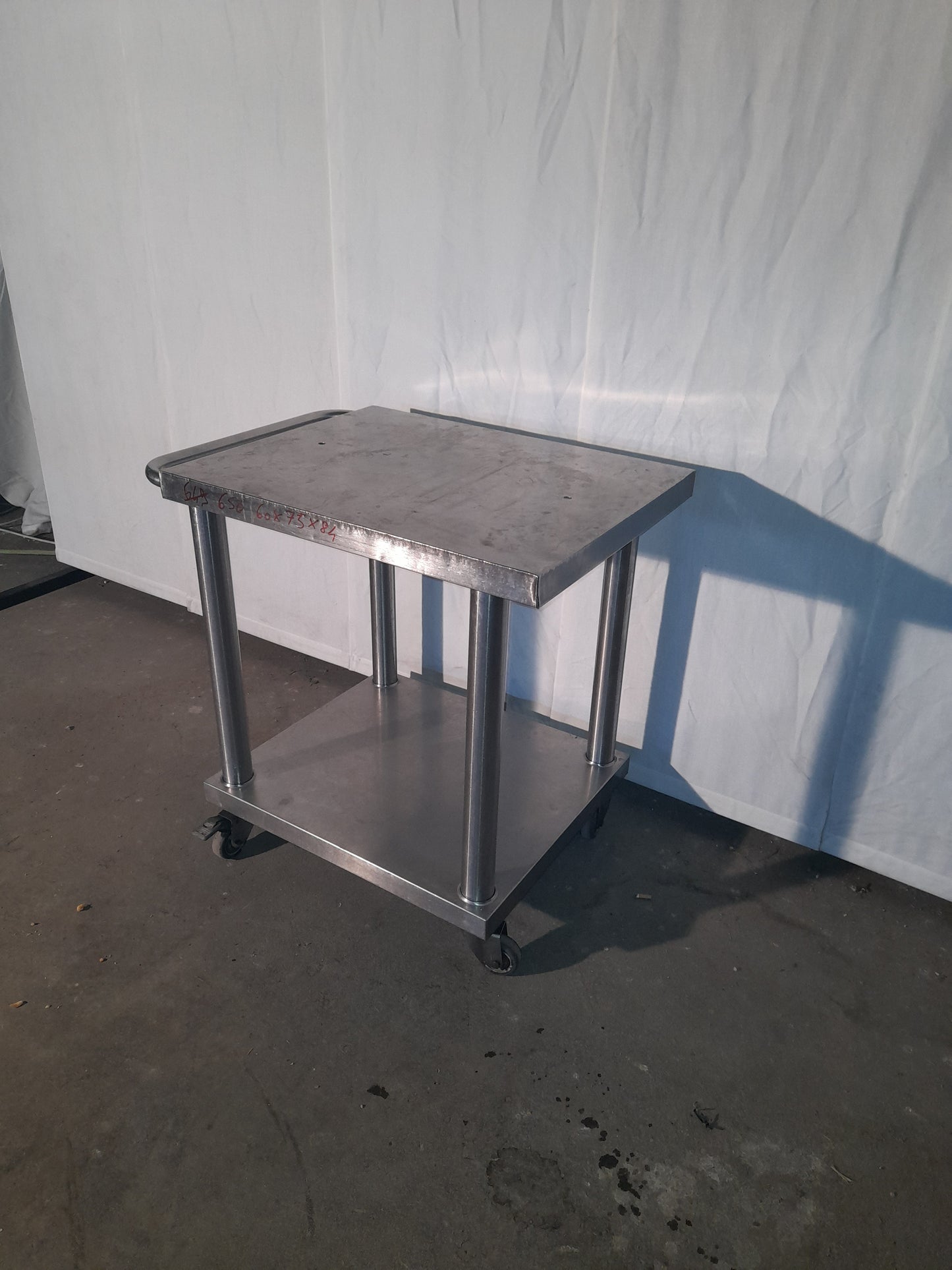 Carrello usato in acciaio inox aisi 304 misure L60 P75 Alto 84 Attrezzatura da ristorazione usata Sd Service Store