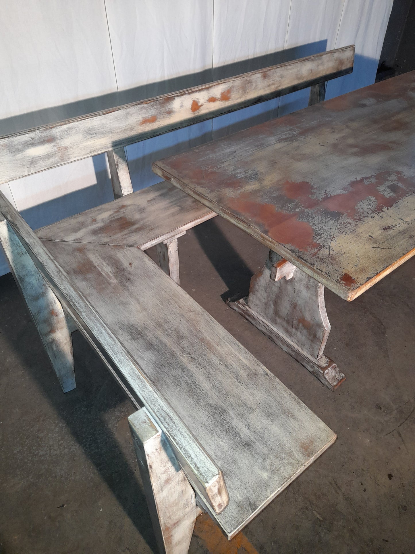 Tavolo e panche in legno massiccio (stile Vintage ) usato ( misure in foto) Tavolo smontabile Attrezzatura da ristorazione usata Sd Service Store