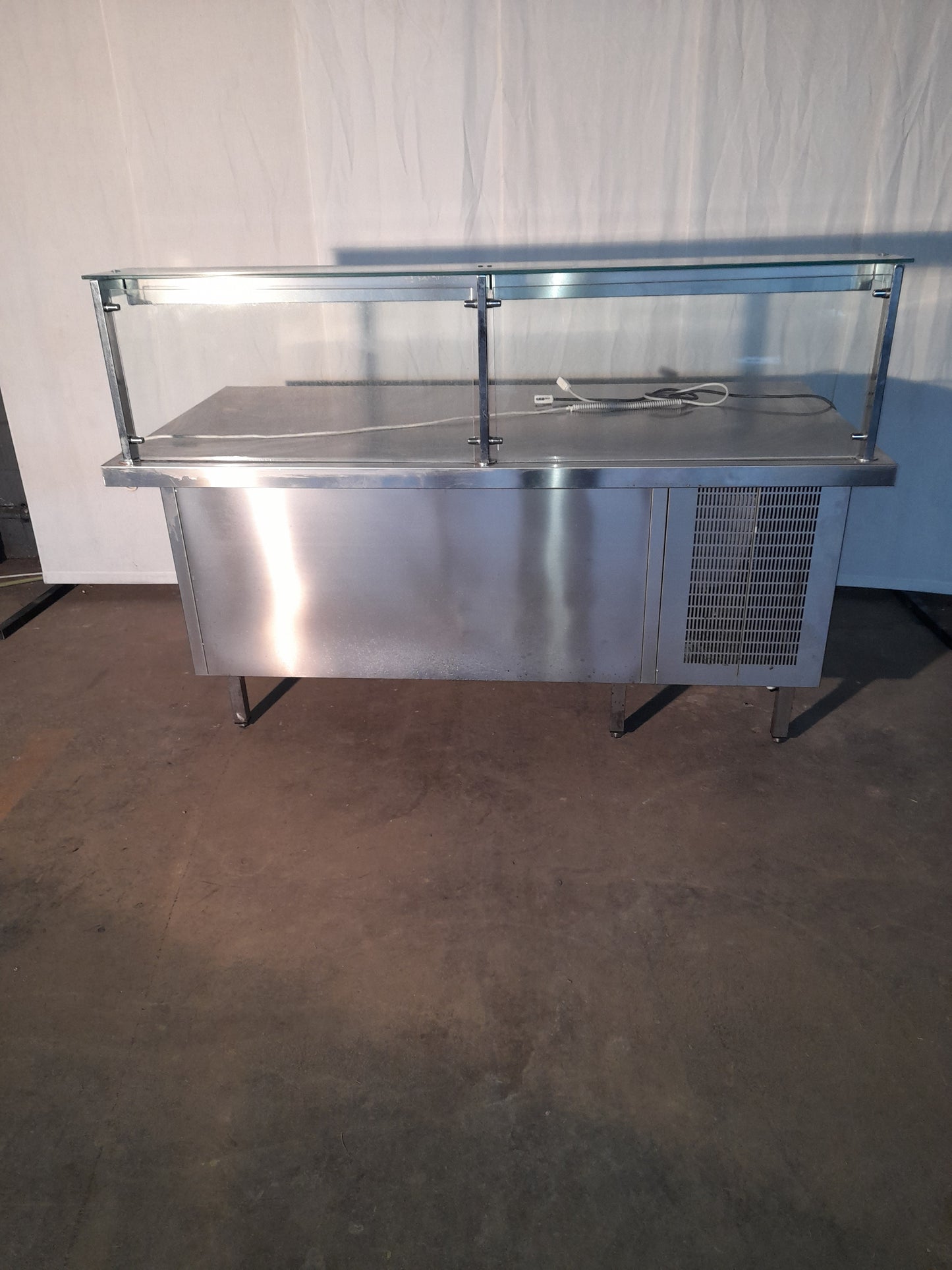 Banco espositore refrigerato usato con vetri (4 cassetti e 1 sportello) (misure nelle foto) Attrezzatura da ristorazione usata Sd Service Store