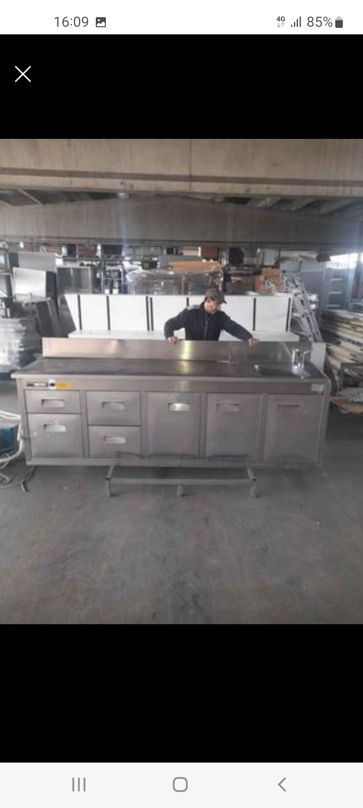 Bancone bar con retrobanco usato (lunghezza del banco bar con marmo 340 cm)  (misure retrobanco in foto) Attrezzatura da ristorazione usata Sd Service Store