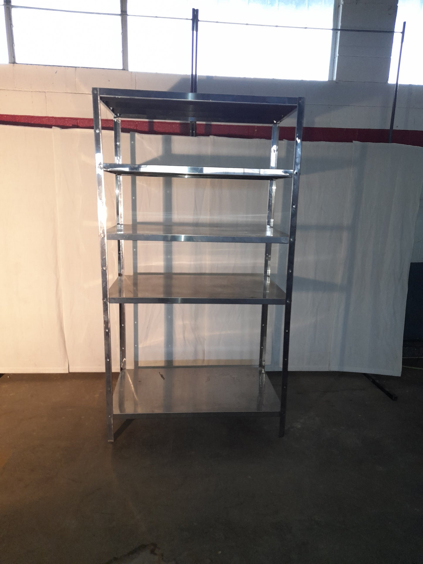Scaffale usato in acciaio aisi 304 alimentare misure L 120 P 70 Alto 220 cm Attrezzatura da ristorazione usata Sd Service Store