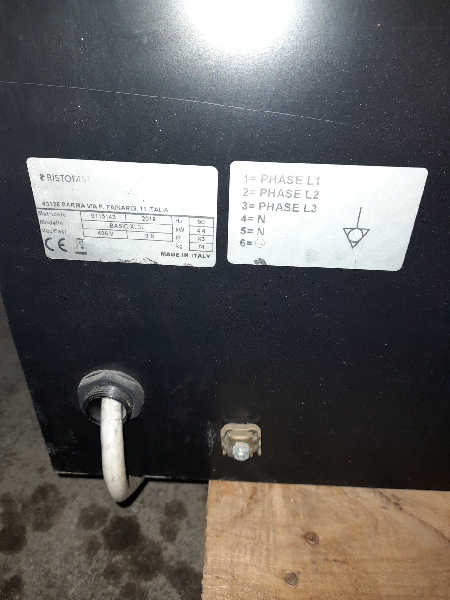 Forno elettrico usato per pizzeria corrente 380 v (3 pizze) misure esterne L 131 P 53 Altro 42 (misura camera interna L 108 P43 Alta 14) Attrezzatura da ristorazione usata Sd Service Store
