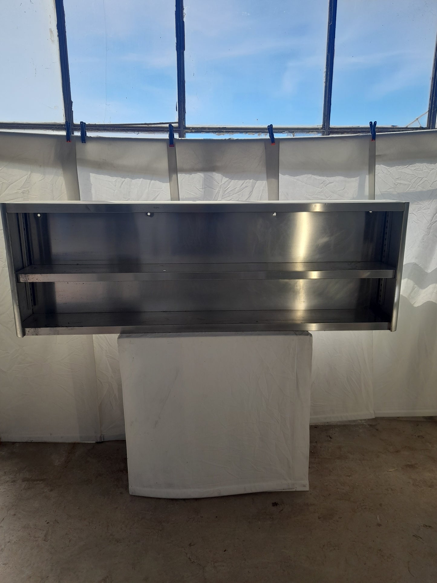 Pensile a muro usato in acciaio aisi 304 misure L 190 P 27 Alto 65 Attrezzatura da ristorazione usata Sd Service Store