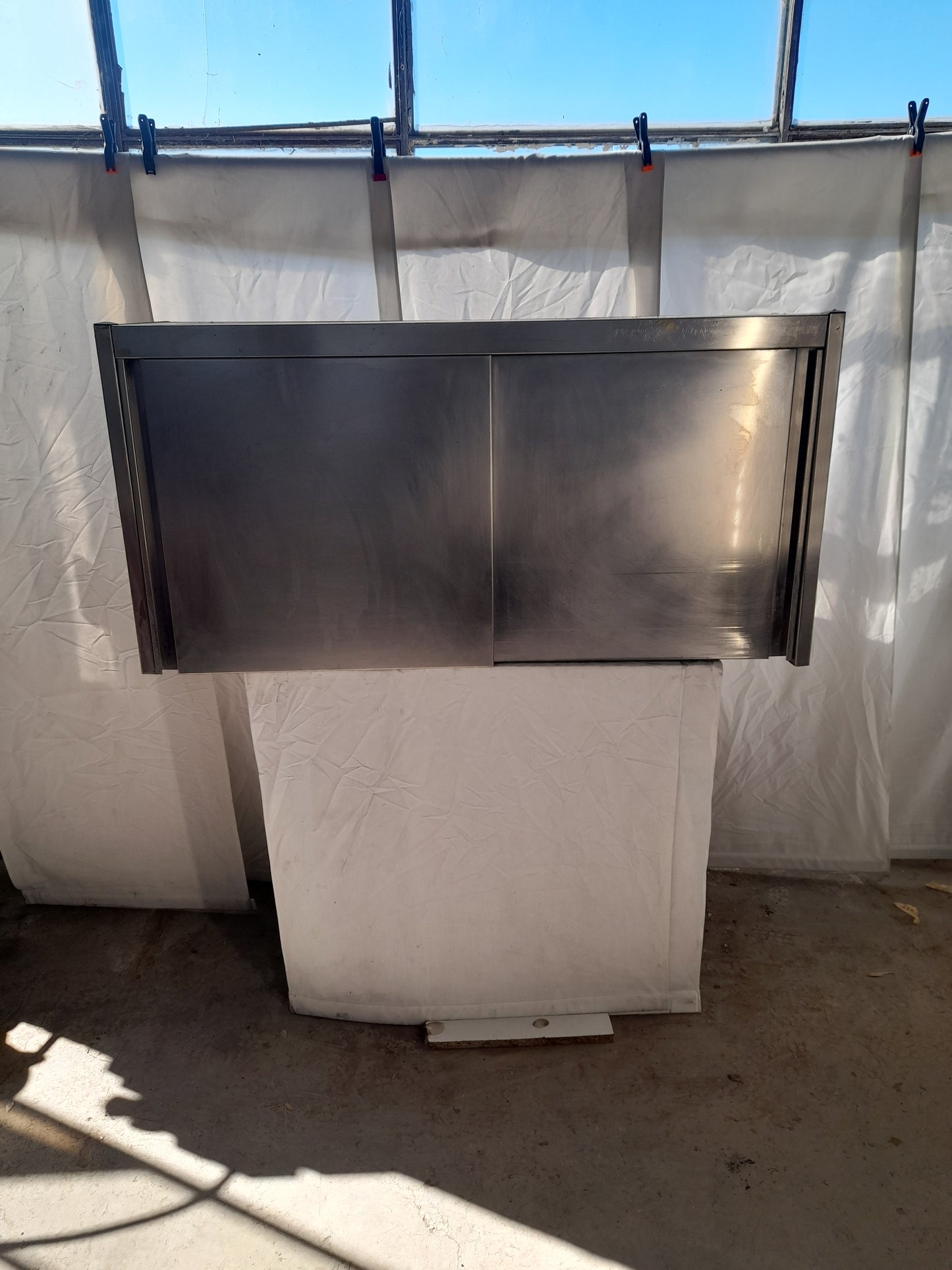 Pensile a muro usato (scolapiatti) in acciaio aisi 304 misure L 130 P 40 Alto 65 Attrezzatura da ristorazione usata Sd Service Store
