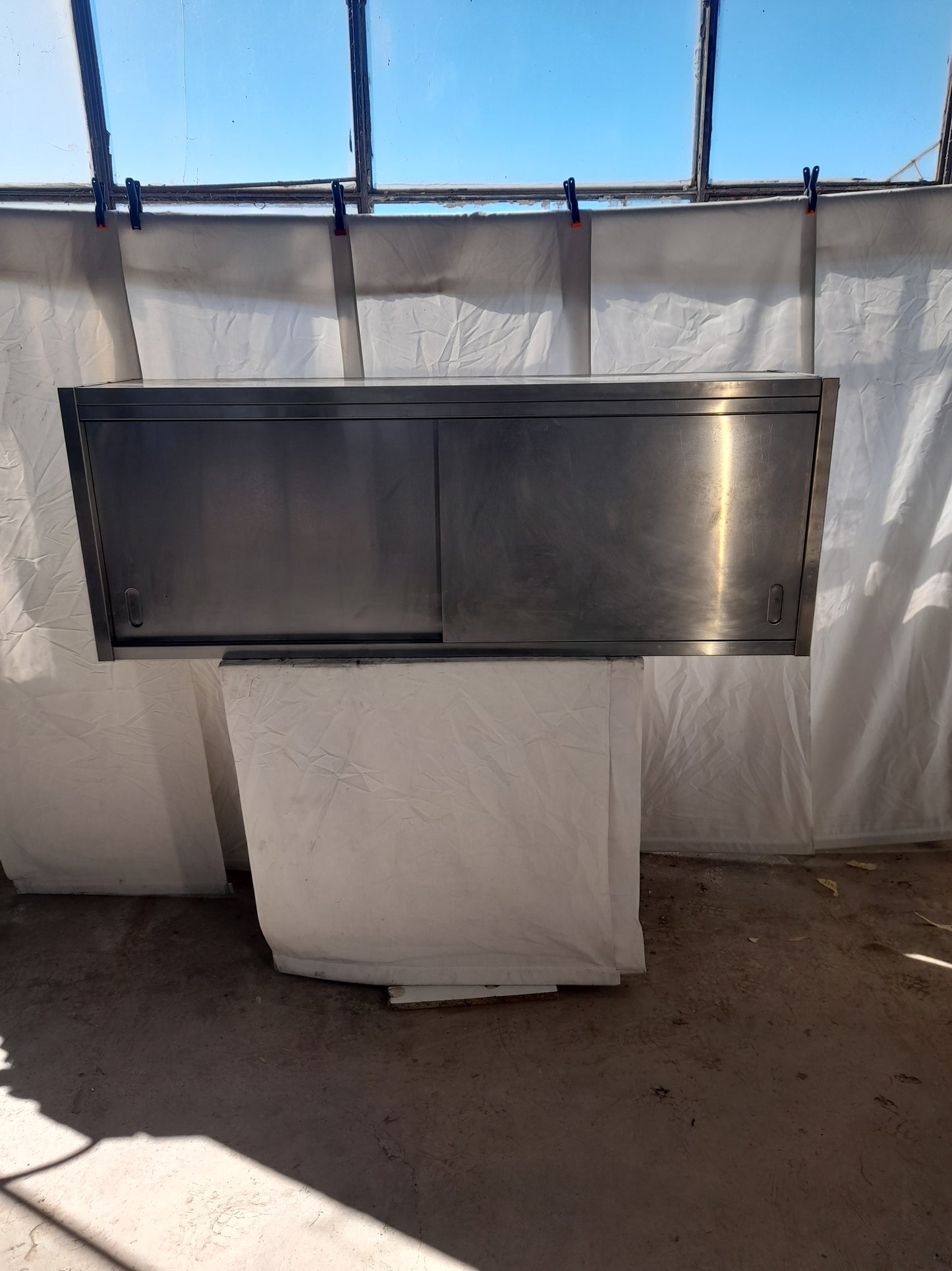 Pensile a muro usato in acciaio aisi 304 misure L 160 P 40 Alto 60 Attrezzatura da ristorazione usata Sd Service Store