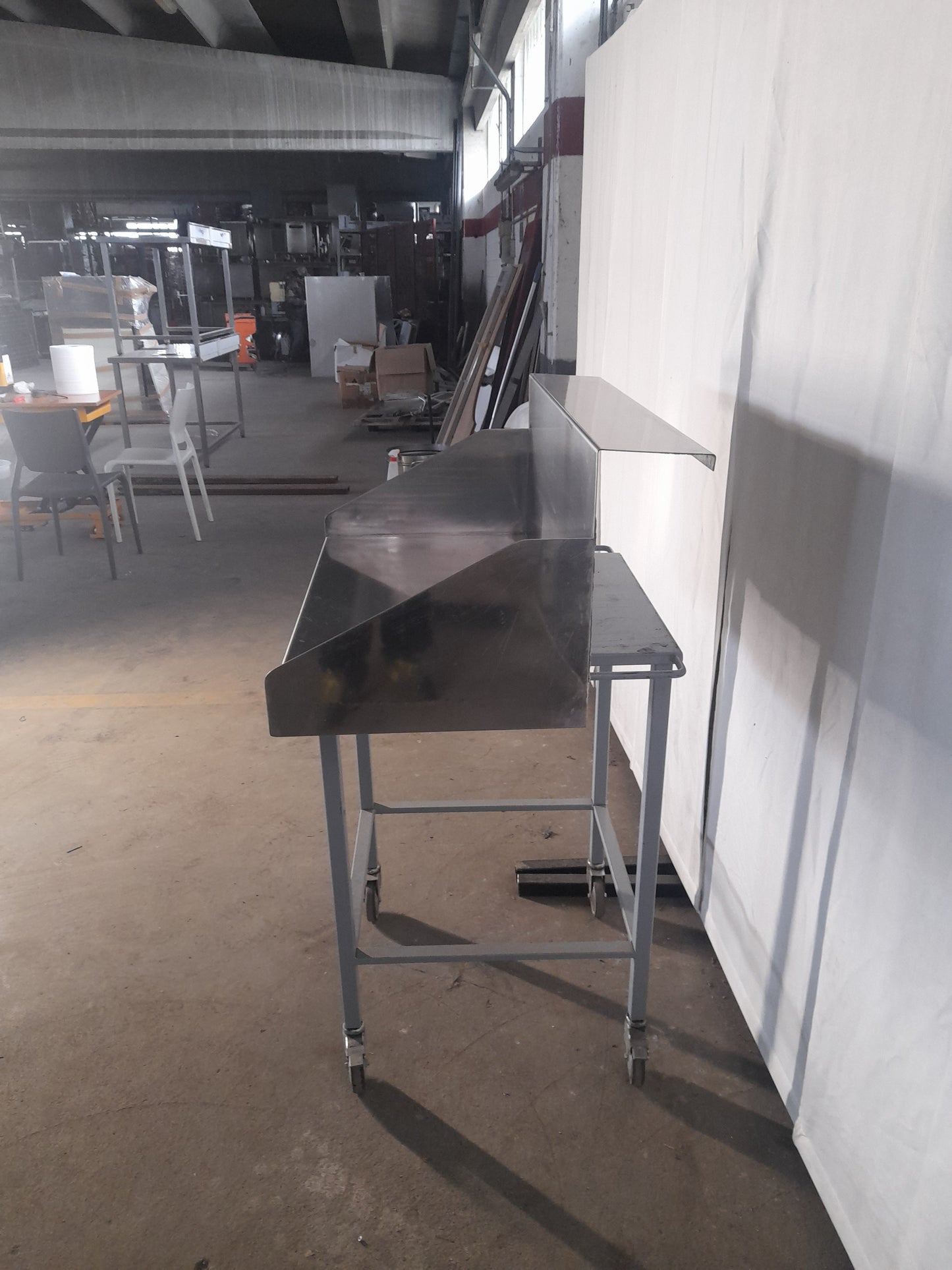 Mensola usata in acciaio inox Aisi 304 misure L 85 P 45 Attrezzatura da ristorazione usata Sd Service Store