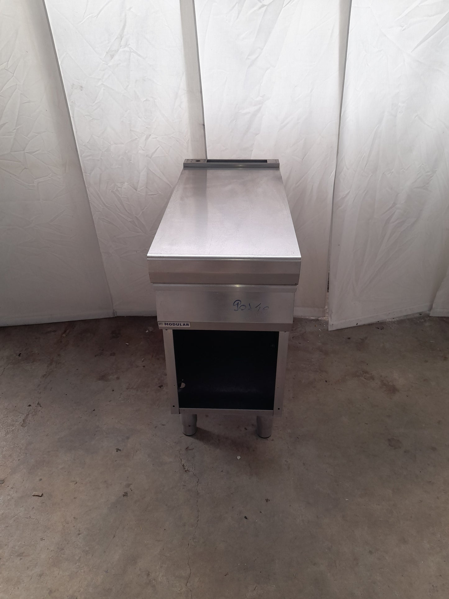 Banco usato in acciaio aisi 304 con 1 cassetto misure L 40 P 90 Alto 85 Attrezzatura da ristorazione usata Sd Service Store