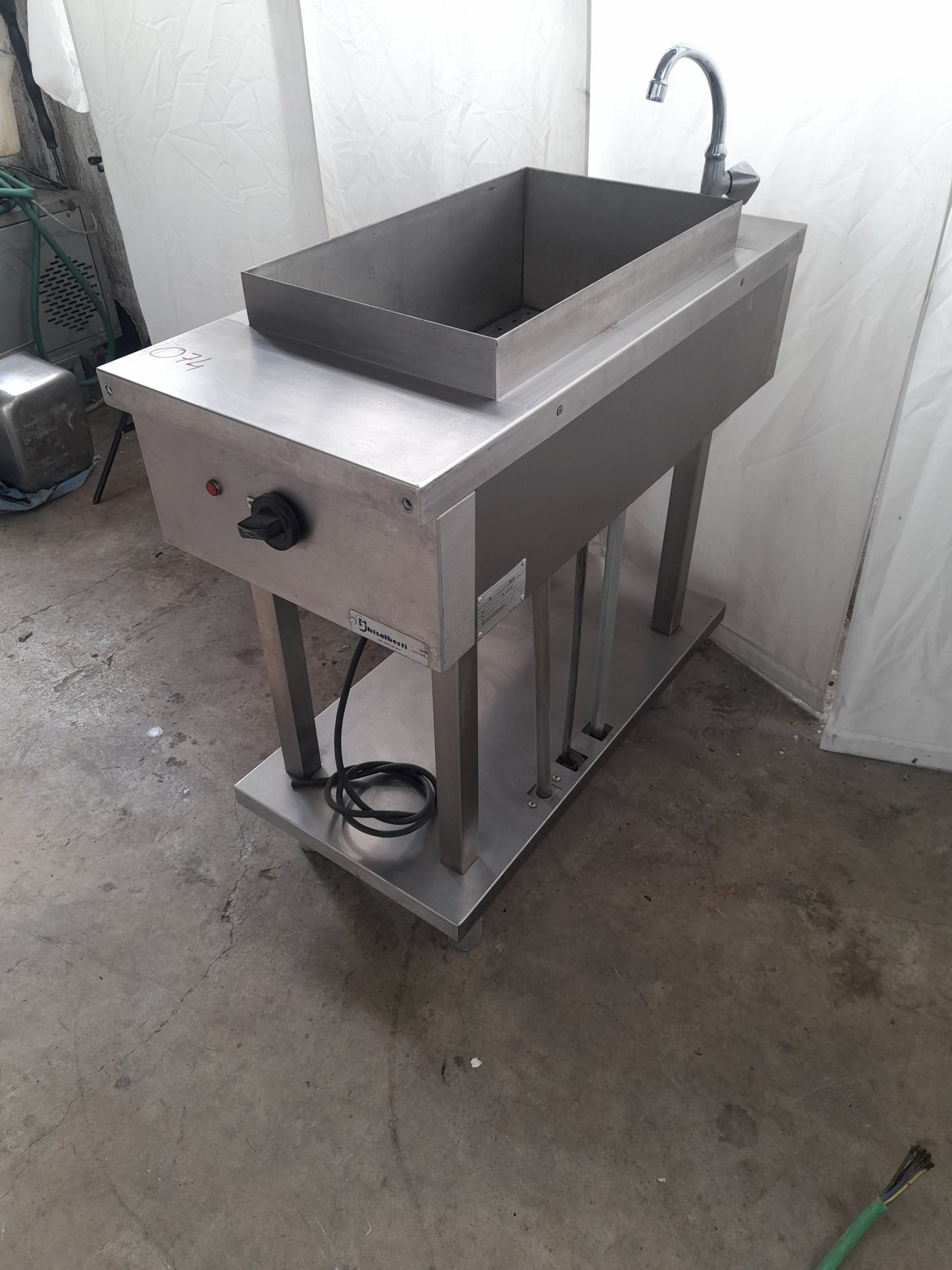 Banco bagnomaria usato in acciaio aisi 304 ( 220 v) misure L 48 P 95 Alto 90 Attrezzatura da ristorazione usata Sd Service Store