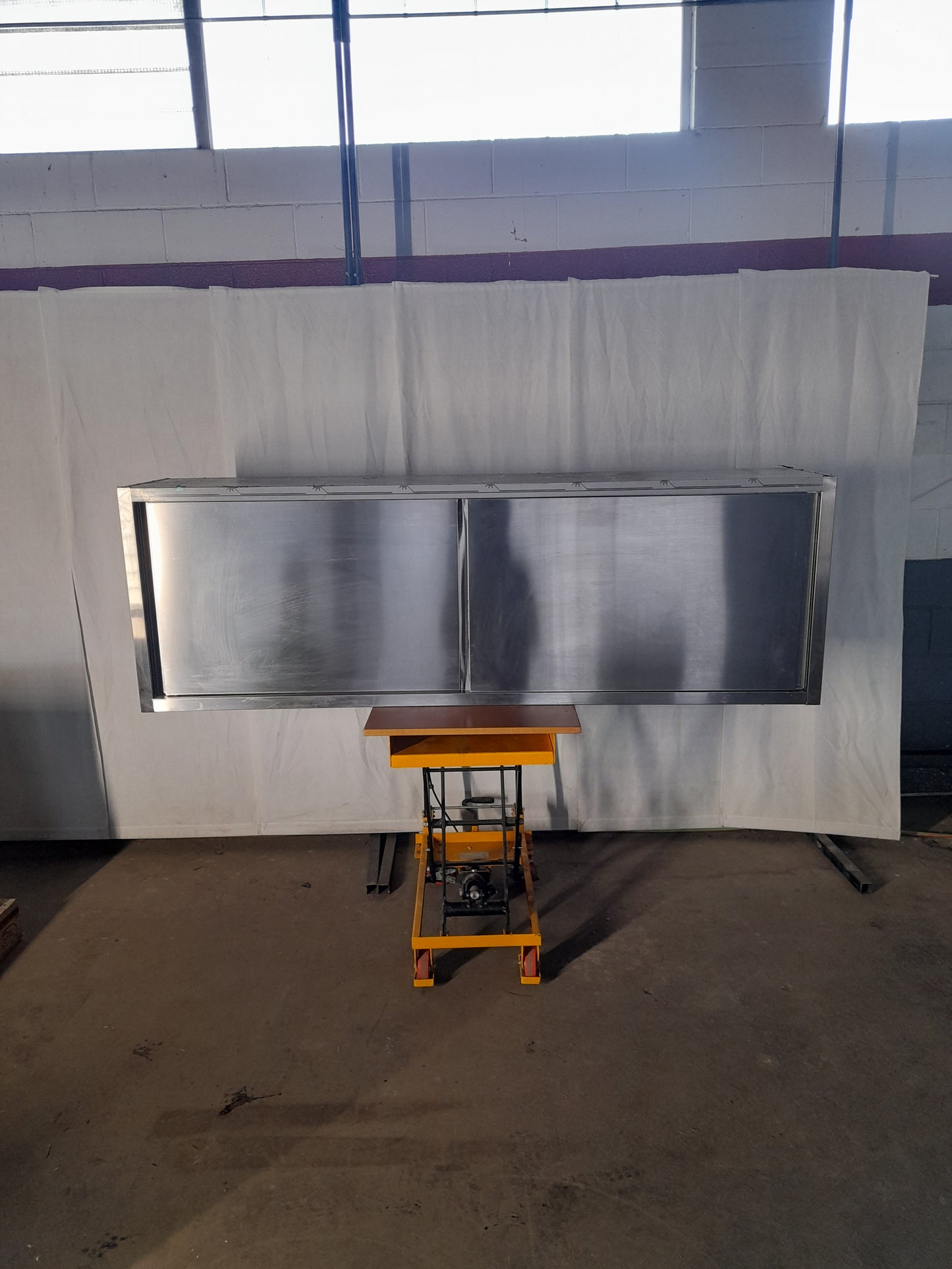 Pensile a muro usato in acciaio aisi 304 misure L 200 P 40 Alto 66 Attrezzatura da ristorazione usata Sd Service Store