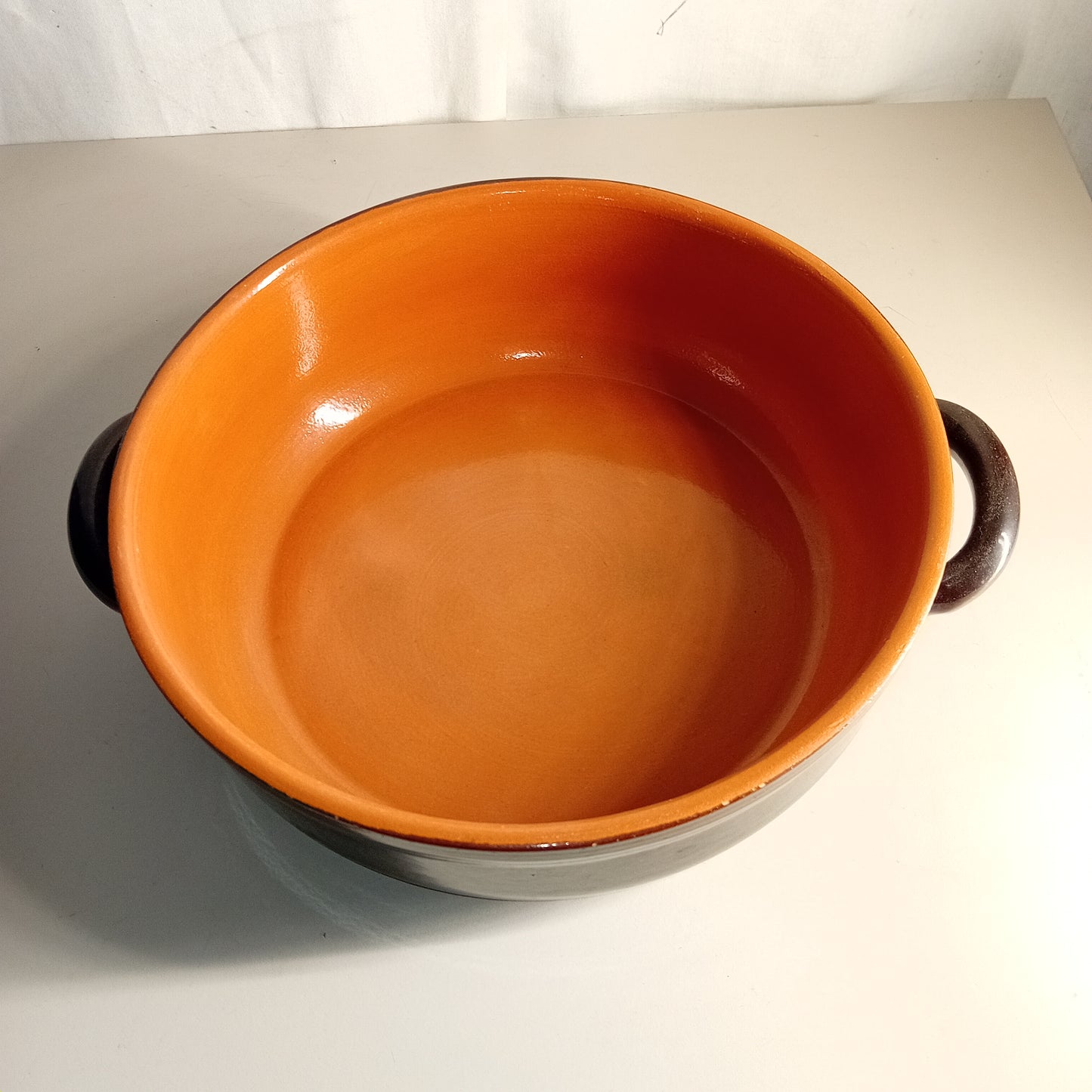 Ciotola/tegame in terracotta usata con manici diametro 30cm altezza 8cm Ristorazione Sd Service Store