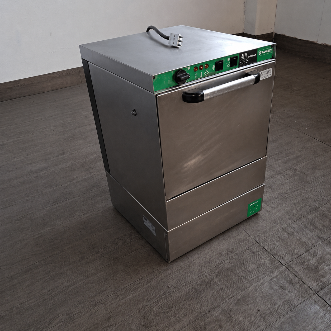 Lavabicchieri, marca Rancilo; 220 V; cesto 40×40 cm; L 48 cm; P 54 cm; H 72 cm; calice alto, usata per la ristorazione Attrezzatura da ristorazione usata Sd Service Store