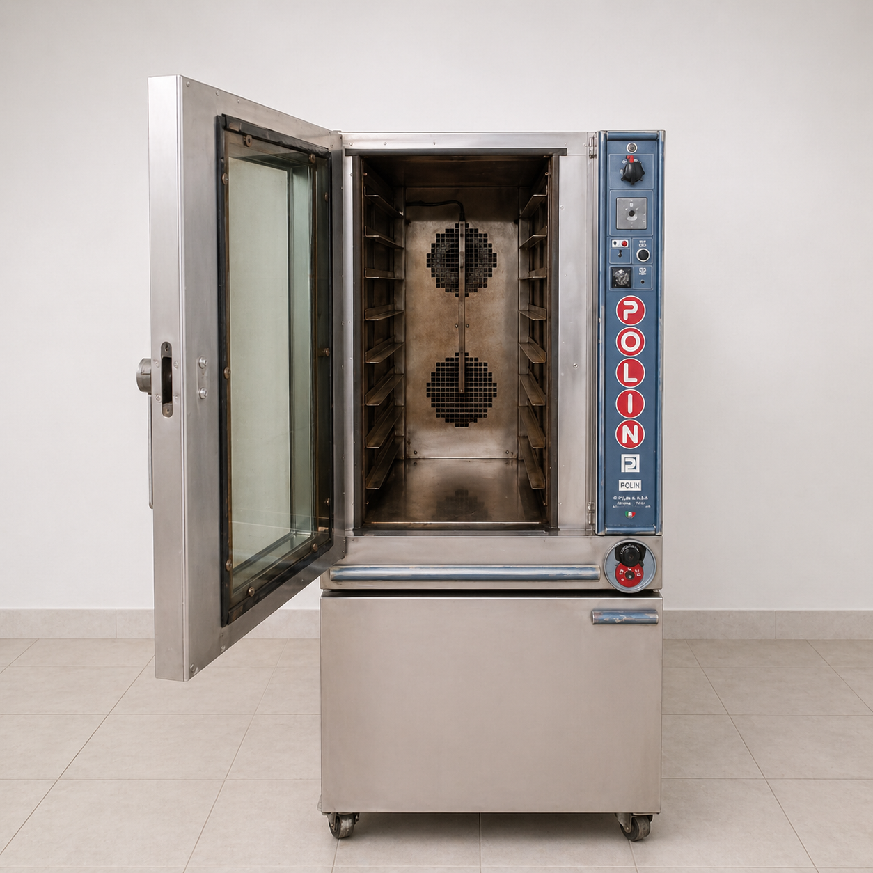 Forno elettrico a convenzione ; da revisionare non funziona ventilazione ; 380 V ; ( marca Polin ), usato per ristorazione e panificio Attrezzatura da ristorazione usata Sd Service Store