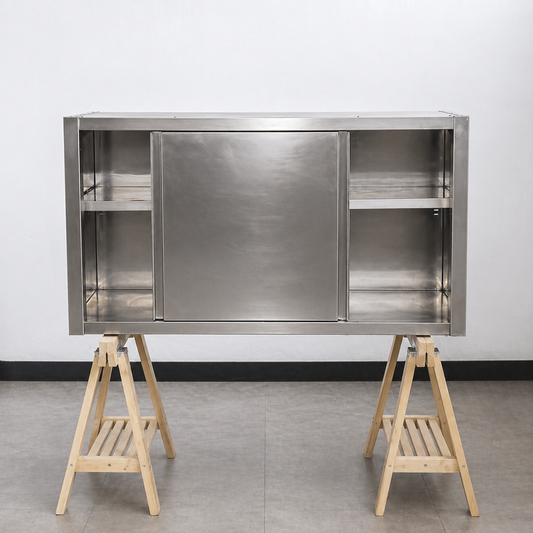Pensile a muro in acciaio Aisi 304 misure ; L 120 P 40 H 65, usato per ristorazione Attrezzatura da ristorazione usata Sd Service Store