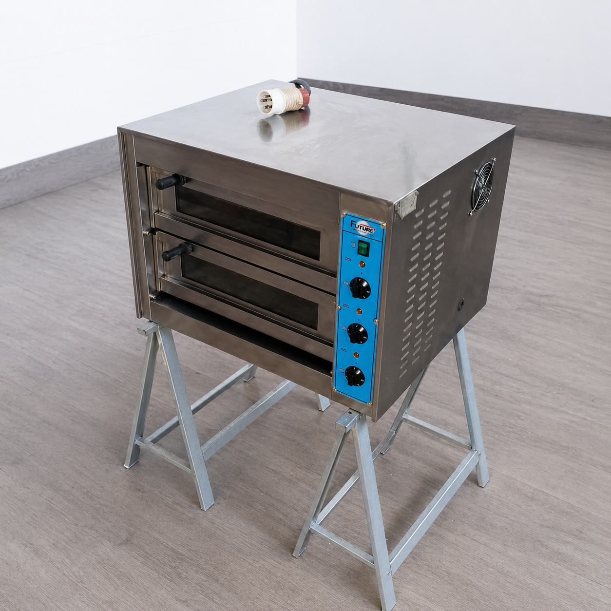Forno elettrico 2 camere per pizzeria ; ( camera 50x50x13 ) ; 380 V ; L 72 P 63 H 53 , usato per ristorazione Attrezzatura da ristorazione usata Sd Service Store
