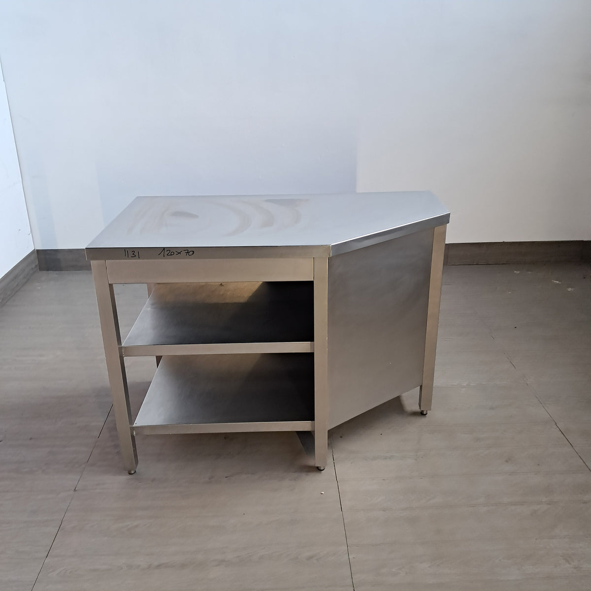 Tavolo in acciaio inox AISI 304, L 120 cm, P 70 cm, H 85 cm — usato Attrezzatura da ristorazione usata Sd Service Store