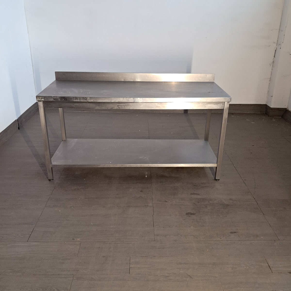 Tavolo inox AISI 304, L 190 cm, P 70 cm, H 85 cm — usato Attrezzatura da ristorazione usata Sd Service Store