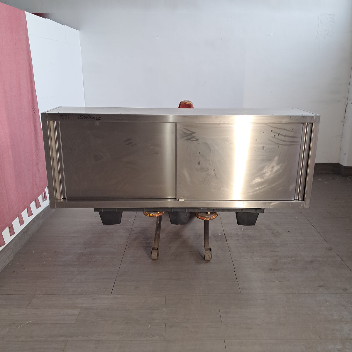 Pensile in acciaio Aisi 304 con 2 sportelli  L 180 P 45 H 65
