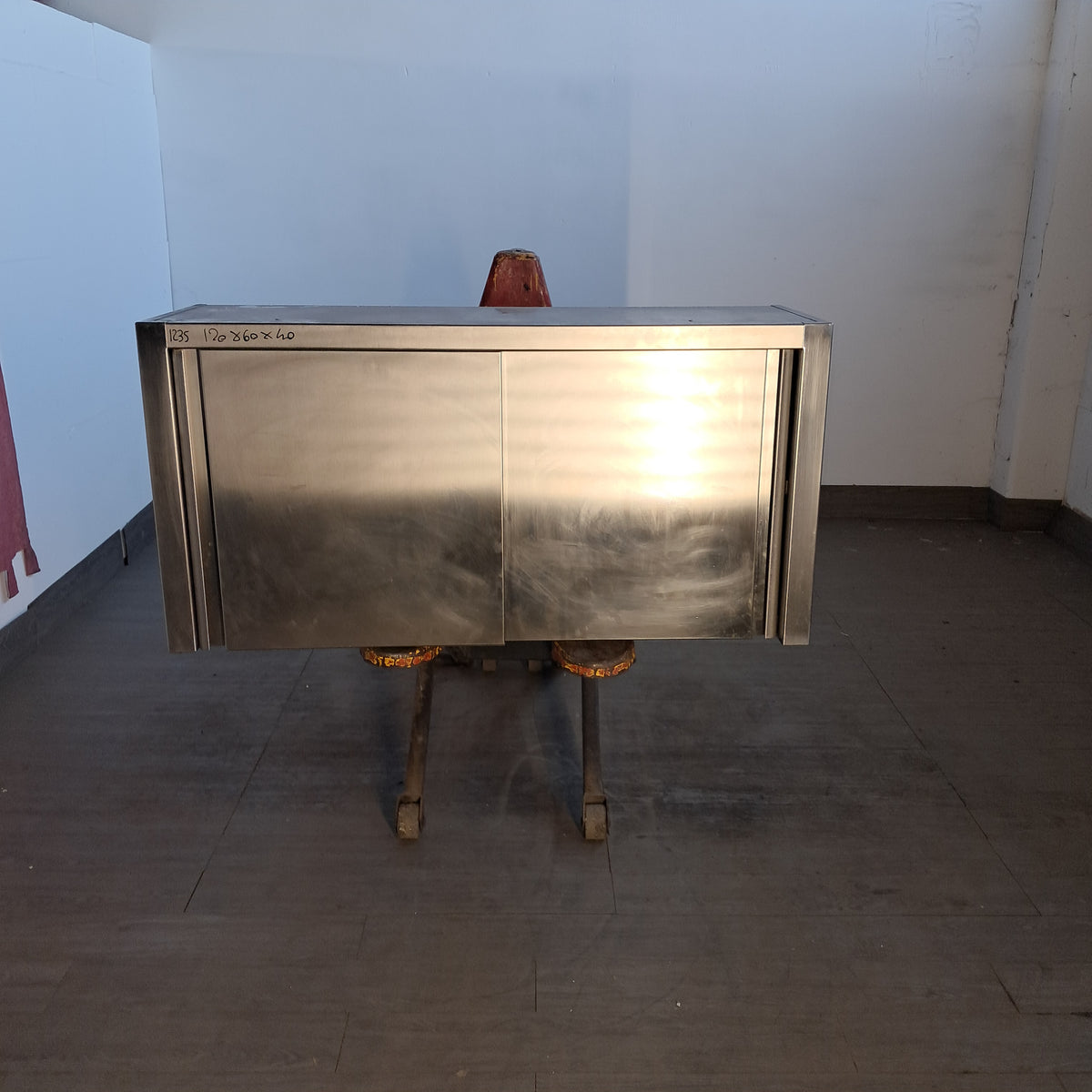 Pensile a muro in acciaio Aisi 304 con 2 sportelli L 120 P 40 H 60