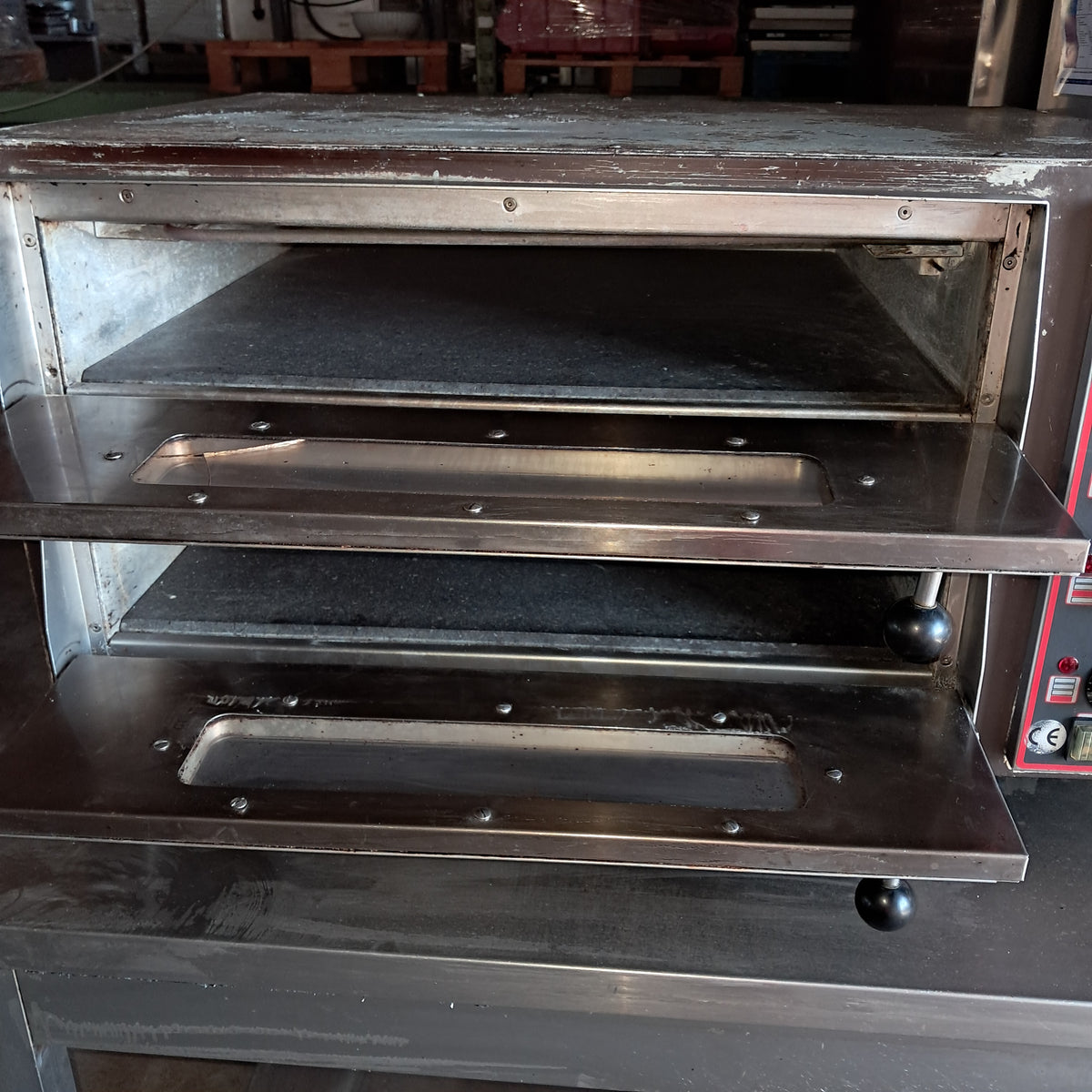 Forno pizza 2 bocche elettrico per pizza (380 V)  doppia camera  (dimensioni interne della camera