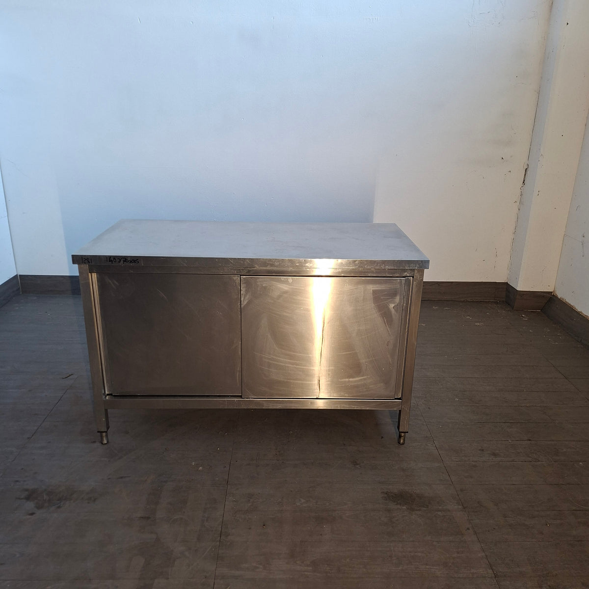 Banco in acciaio per ristorante 2 sportelli L 150 P 70 h 85 Attrezzatura da ristorazione usata Sd Service Store
