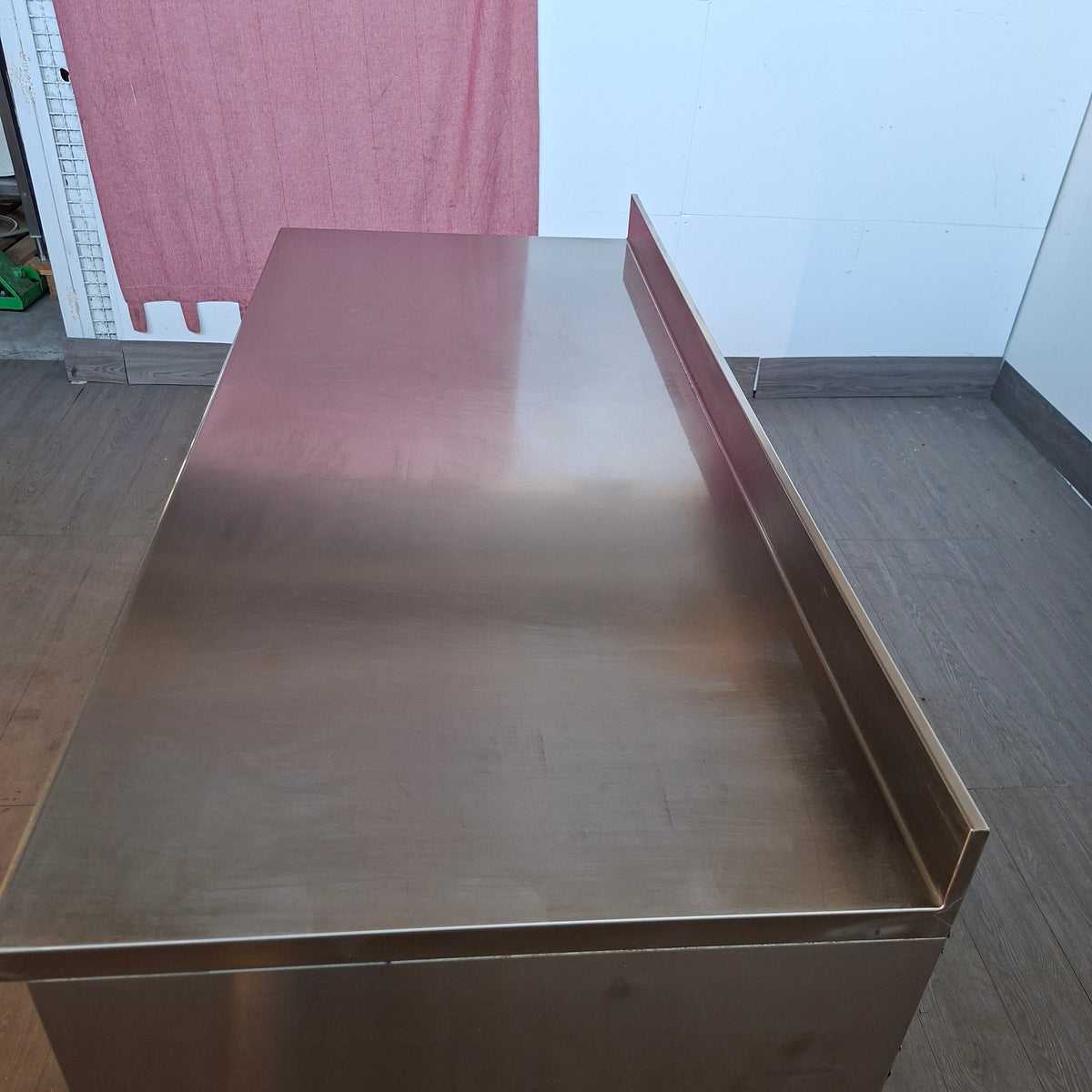 Banco in acciaio per ristorante 2 sportelli L 180 P 80 H 85 Attrezzatura da ristorazione usata Sd Service Store