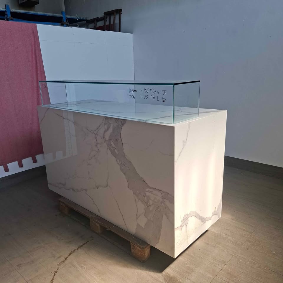 Banco esposizione per pizzeria ristorante L 176 P 70 (H 120 con vetro montato) Attrezzatura da ristorazione usata Sd Service Store