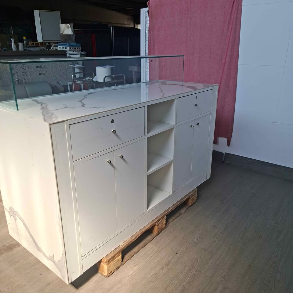 Banco esposizione per pizzeria ristorante L 176 P 70 (H 120 con vetro montato) Attrezzatura da ristorazione usata Sd Service Store