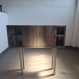 Pensilie in acciao per ristorante con 2 porte scorrevoli L 150 P 40 H 60 Attrezzatura da ristorazione usata Sd Service Store