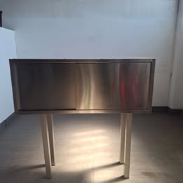 Pensilie in acciao per ristorante con 2 porte scorrevoli L 150 P 40 H 60 Attrezzatura da ristorazione usata Sd Service Store