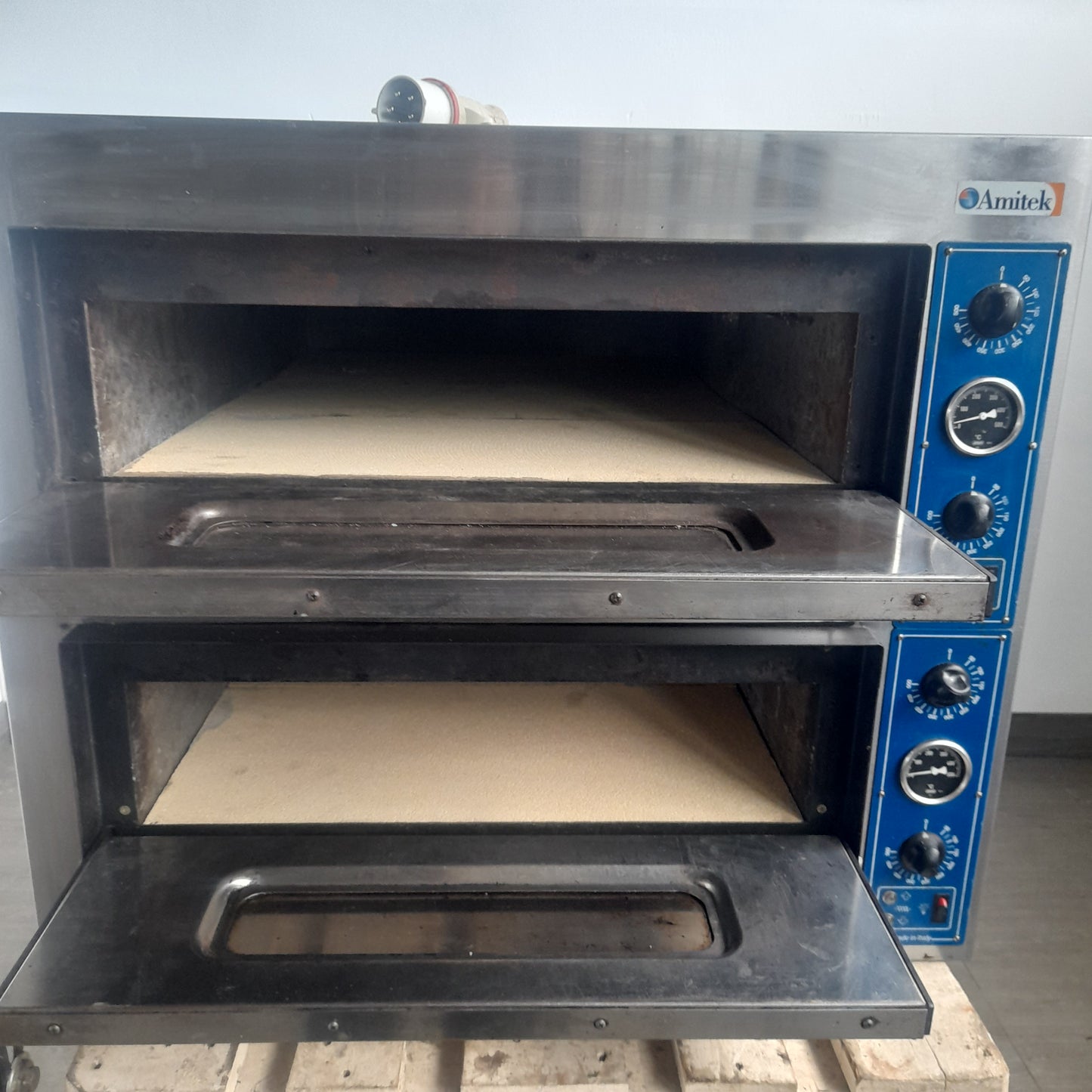 Forno per pizzeria elettrico usato ( 2 camere 4+4 ) corrente 380 v (marca AMITEK) Attrezzatura da ristorazione usata Sd Service Store   