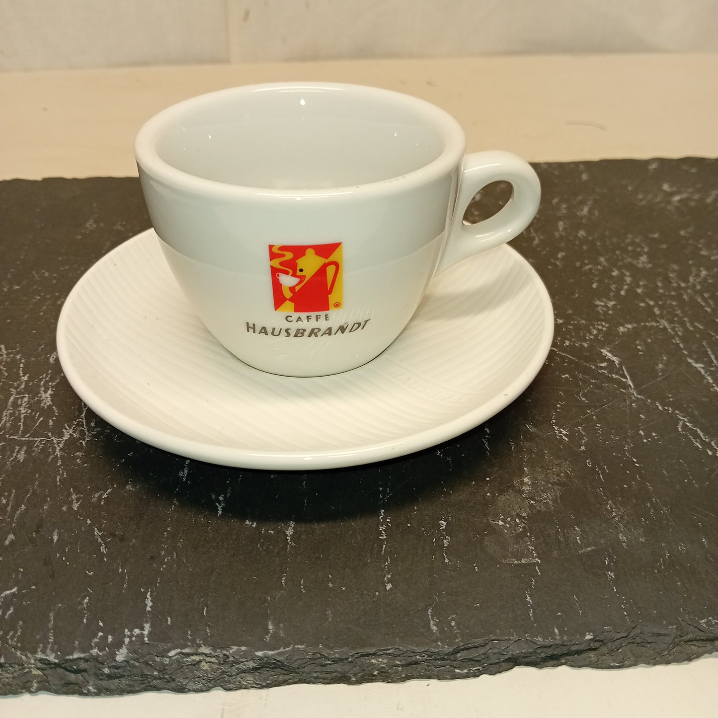 Tazze da cappuccino con piattino, marca Caffè Hausbrandt,usate per la risorazione Attrezzatura da ristorazione usata Sd Service Store