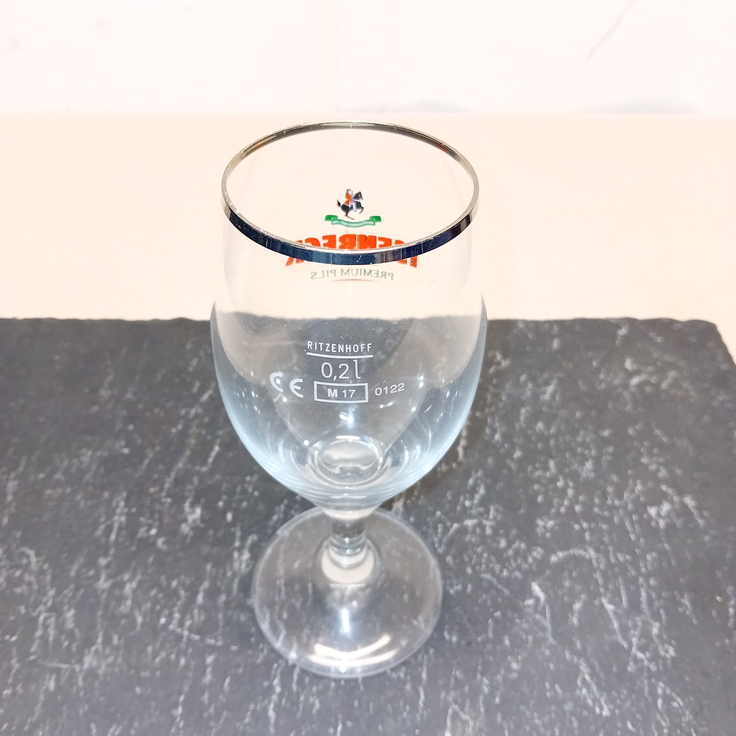 Bicchiere in vetro da 0,2l., marca Isenbeck Premium Pils,usato per la risorazione Attrezzatura da ristorazione usata Sd Service Store