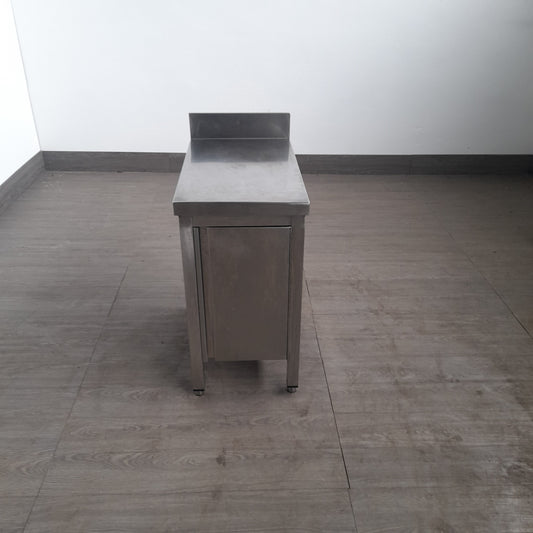 Banco neutro inox AISI 304 con sportello, L 40 cm, P 40 cm, H 85 cm — usato Attrezzatura da ristorazione usata Sd Service Store