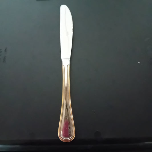 Coltelli in acciaio con bordatura e manico color oro — usati Attrezzatura da ristorazione usata Sd Service Store
