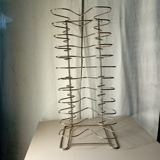 Espositore in acciaio per scatole pizza, 12 scomparti, misure dichiarate 30 e 70 cm — usato Attrezzatura da ristorazione usata Sd Service Store