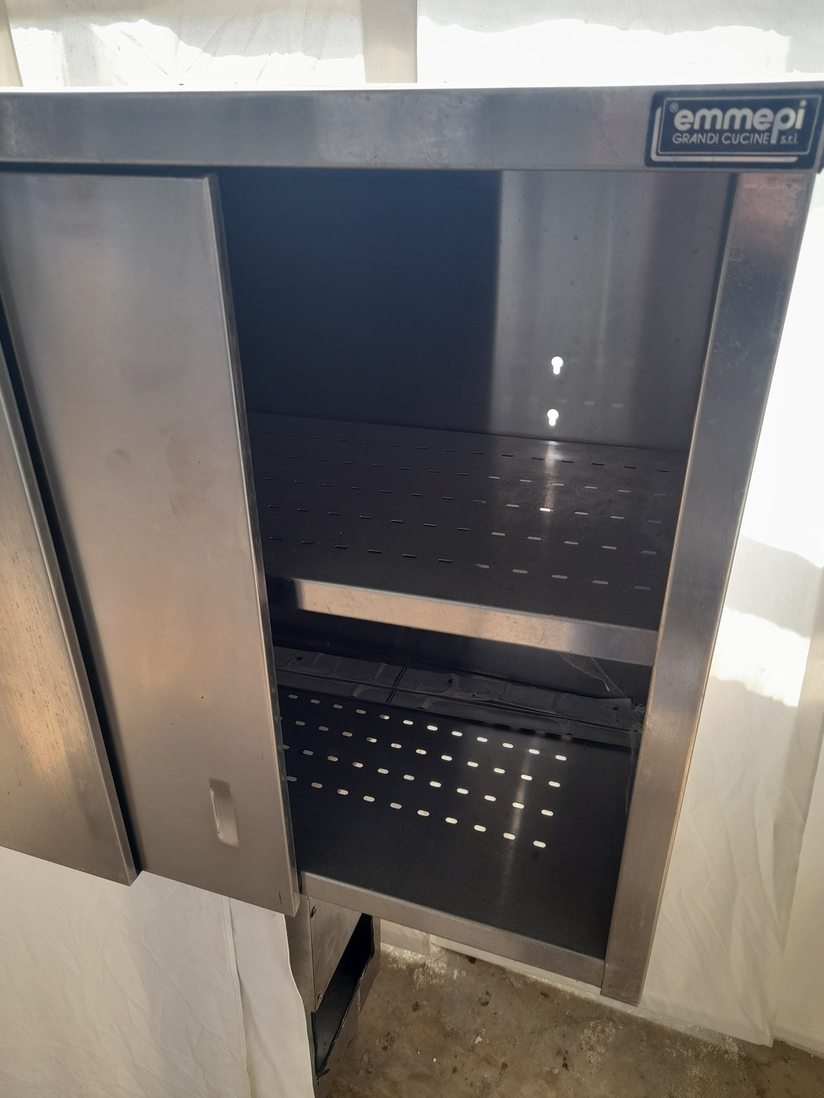 Pensile a muro inox AISI 304, L 160 cm, P 40 cm, H 65 cm — usato Attrezzatura da ristorazione usata Sd Service Store