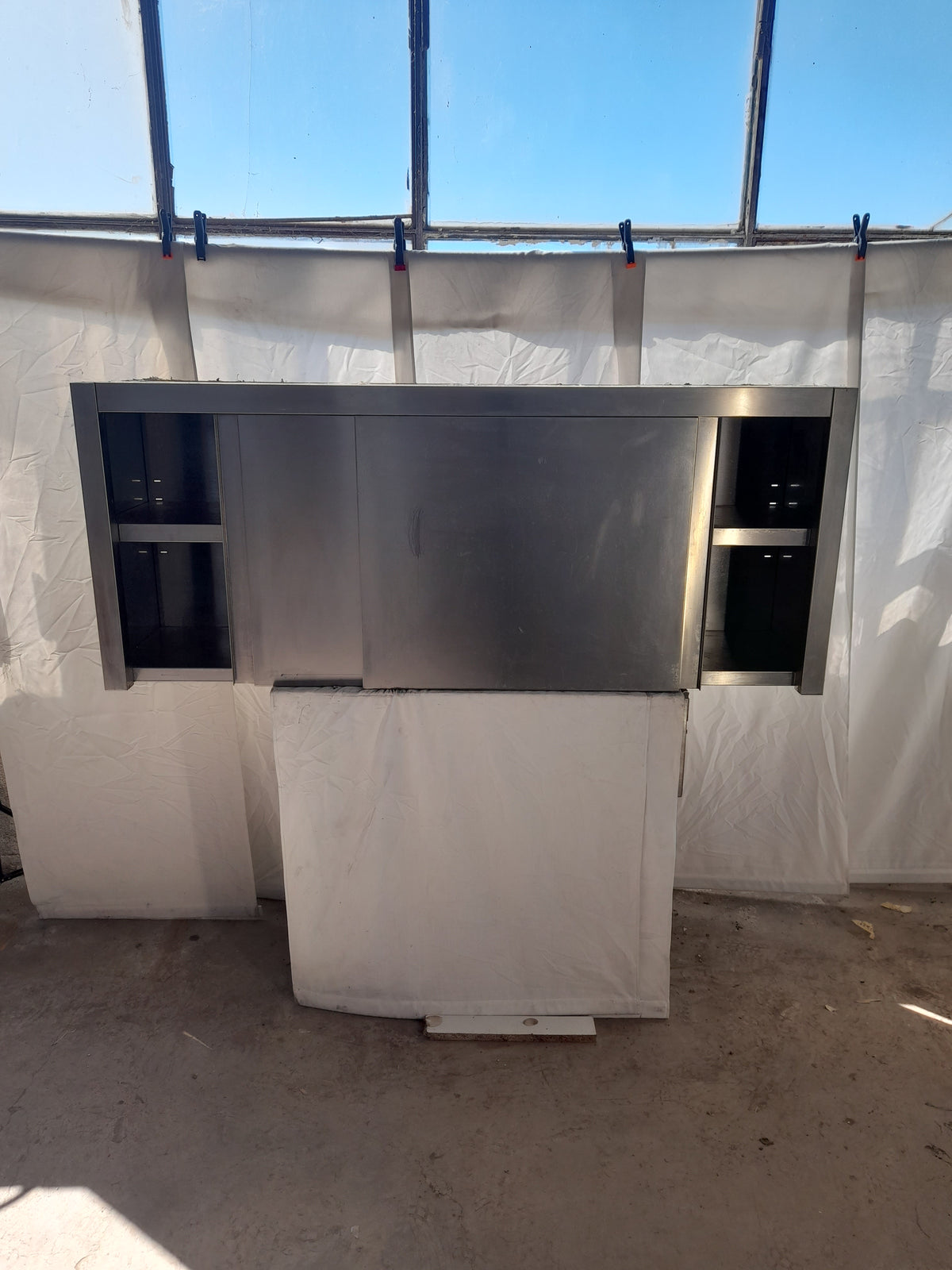 Pensile a muro inox AISI 304, L 160 cm, P 40 cm, H 65 cm — usato Attrezzatura da ristorazione usata Sd Service Store