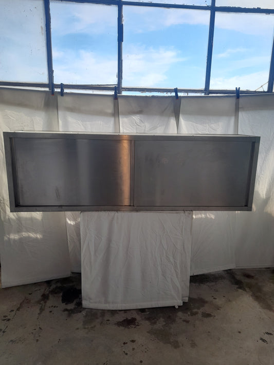 Pensile a muro inox AISI 304, L 200 cm, P 40 cm, H 63 cm — usato Attrezzatura da ristorazione usata Sd Service Store