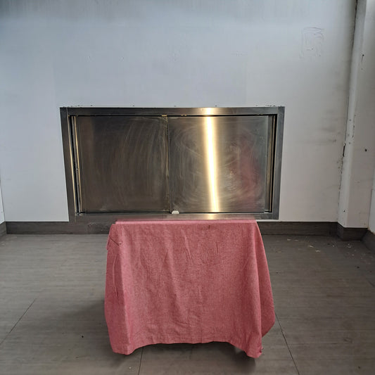 Pensile a muro inox AISI 304 con 2 porte scorrevoli, L 120 cm, P 40 cm, H 64 cm — usato Attrezzatura da ristorazione usata Sd Service Store