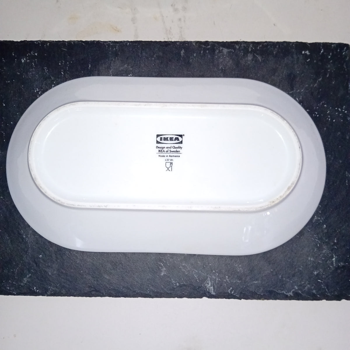 Piatto da portata design Ikea in ceramica, 27 × 14 cm — usato Attrezzatura da ristorazione usata Sd Service Store