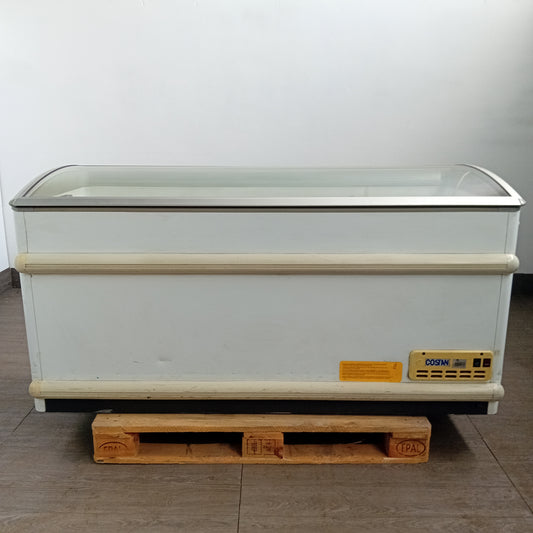 Congelatore a pozzetto panoramico con vetro e apertura a sollevamento, L 170 cm, P 80 cm, H 86 cm — usato Attrezzatura da ristorazione usata Sd Service Store