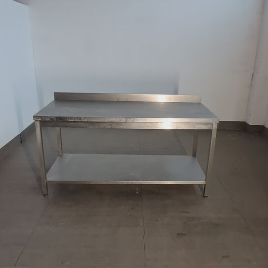 Tavolo inox AISI 304, L 190 cm, P 70 cm, H 85 cm — usato Attrezzatura da ristorazione usata Sd Service Store